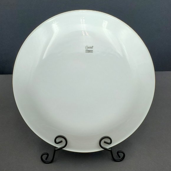 Corelle Snowflake Blue Dinner Plates White Plate Blue Edge Trim - Picture 4 of 5